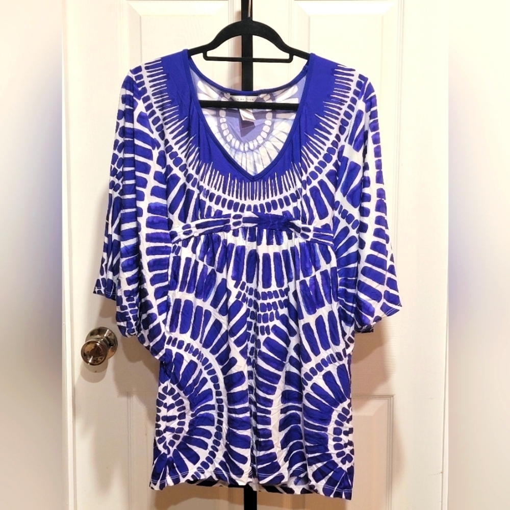 Trina Turk Algiers Tunic Swim Cover Up Indigo Women's Size Small